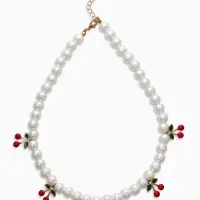 Бусы жемчужные &laquo;Вишня&raquo;, цветные в золоте