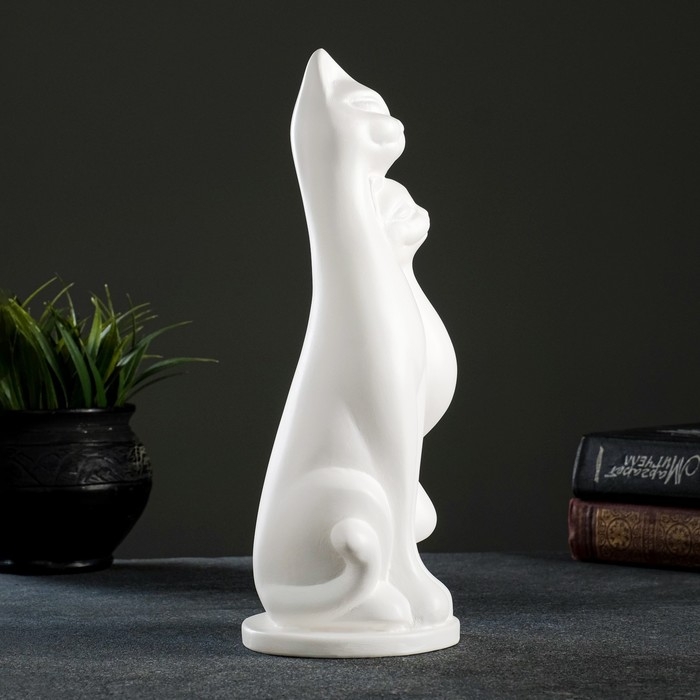 Фигура Фигура "Пара кошек" белая 10х27х10см