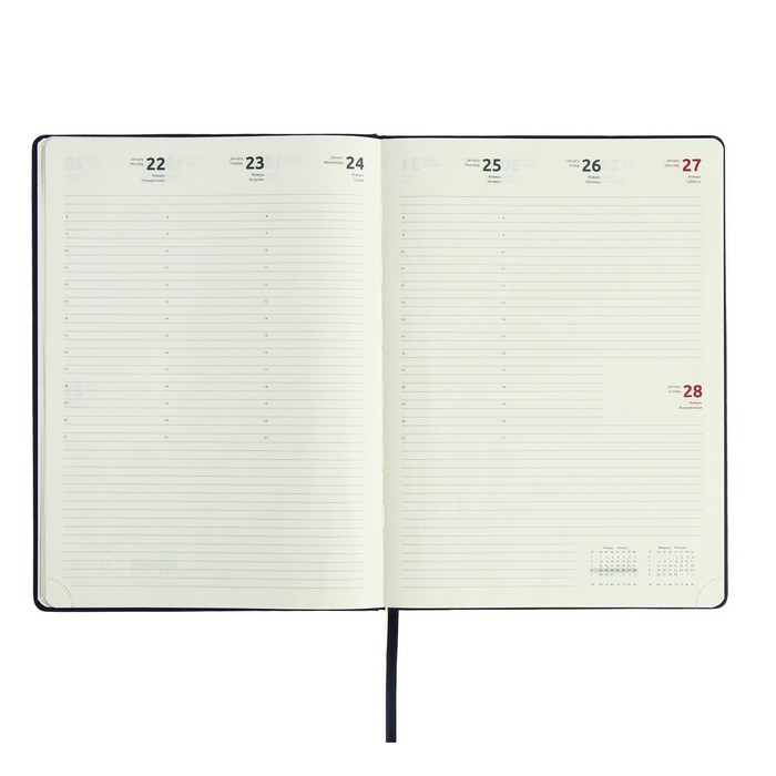 Еженедельник датированный 2024 года, A4, 64 листа, deVENTE.Emblem, твёрдая обложка из искусственной кожи с поролоном, ляссе, кремовый блок 70 г/м2, синий Еженедельник датированный 2024 года, A4, 64 листа, deVENTE.Emblem, твёрдая обложка из искусственной кожи с поролоном, ляссе, кремовый блок 70 г/м2, синий