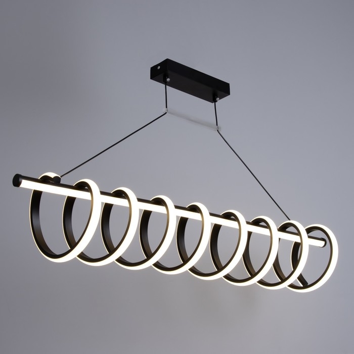 Светильник с ПДУ Светильник с ПДУ "Спираль" LED 130Вт 3000-6000К черный 100х19х21 см