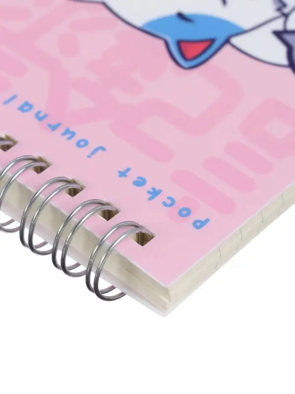 "POCKET JOURNAL" 90 х 90 мм, 60 Л, (4 ВИДA) НА ГРЕБНЕ "KAWAII ANIMALS"