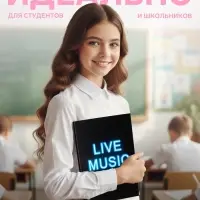 Колледж-тетрадь Calligrata TOP. LIVE MUSIC А4, 80 листов, в клетку, в твёрдой обложке 7БЦ, матовая ламинация, выборочный лак