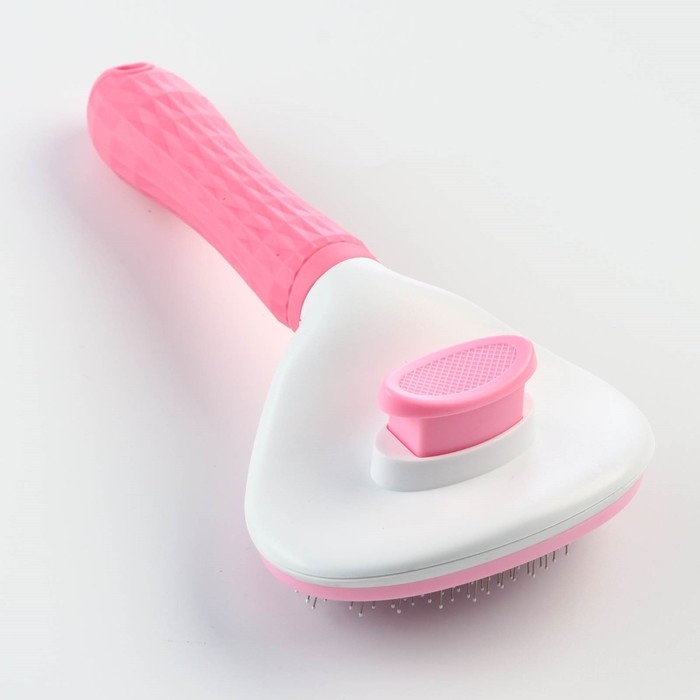 Пуходёрка с самоочисткой Пижон Premium округлая, с каплями, 10 х 19 см, розовая Пуходёрка с самоочисткой Пижон Premium округлая, с каплями, 10 х 19 см, розовая