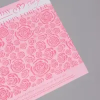 Пленка для цветов, "Цветы", розовая, 57х57 см