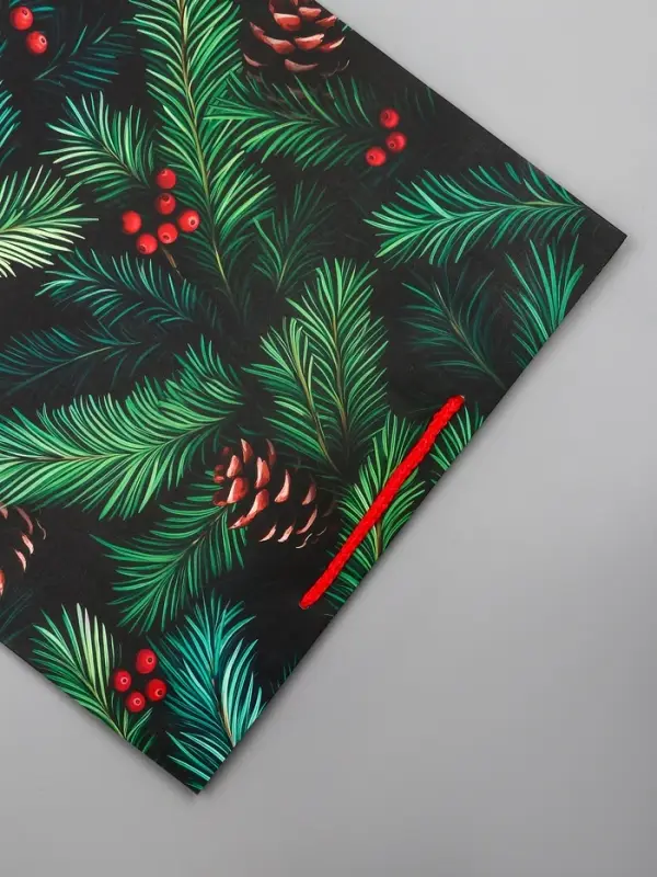 Пакет подарочный новогодний ламинированный, «Шишки» , 33×10×42.5 см