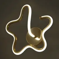 Бра настенное BayerLux Valentina, 14 Вт, LEd, 4000-6000К, золото, 25&times;25&times;13 см