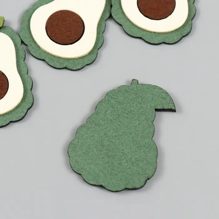 Декор для творчества иск. замша "Авокадо" 3,5х4,8 см