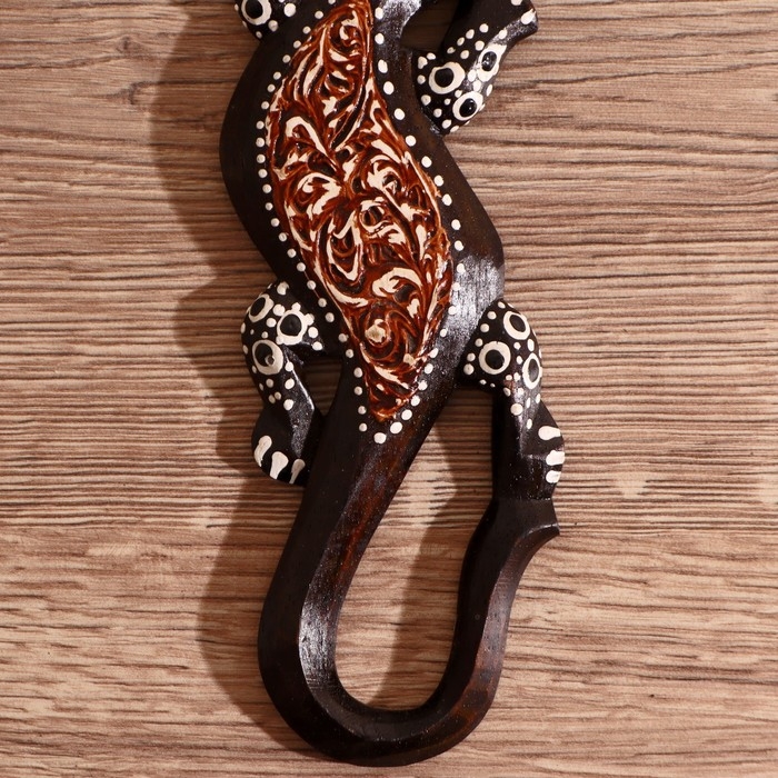 Панно дерево  Панно дерево "Геккон с пятнистыми лапками" 0,5х7,5х20 см