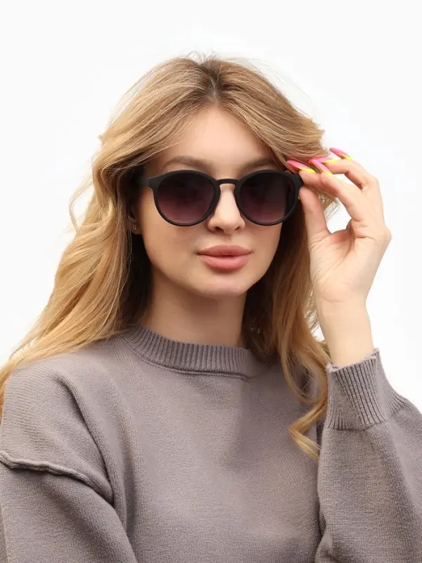 Очки солнцезащитные OneSun, uv 400, линза 5&times;4.5 см, чёрный, фиолетовый