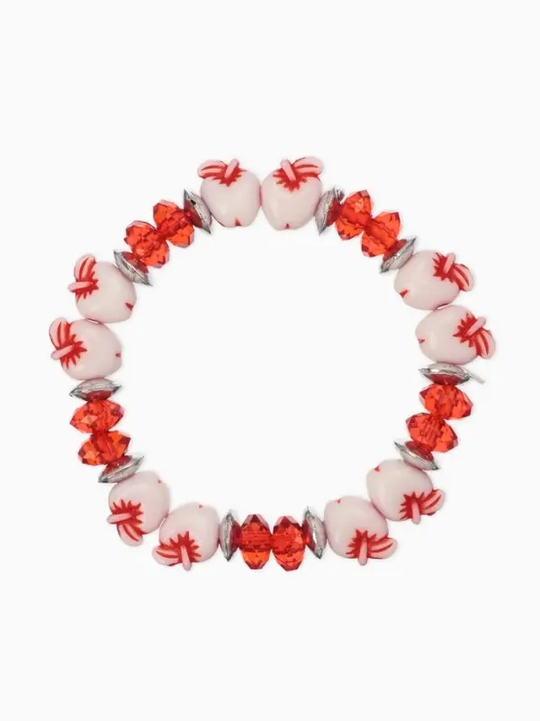 Браслет из бусин &laquo;Выбражулька. Яблочки&raquo;, d=6 см, красный