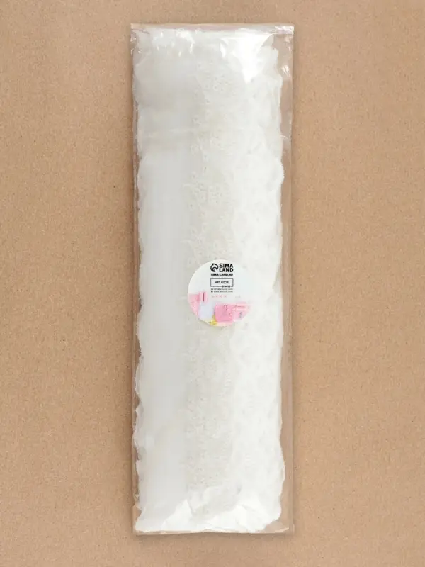 Кружево шитьё, 55 мм, 13&plusmn;1 м, белое