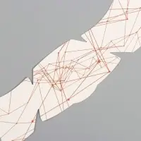 Переводная тату на тело цветная «Веснушки. Полигональные линии с точками», 16×5 см