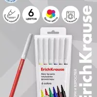 Фломастеры 6 цветов ErichKrause Basic, вентилируемый колпачок