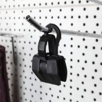 Крючок - вешалка с прищепкой, 50 шт. 3×5.5×1.7 см, чёрный