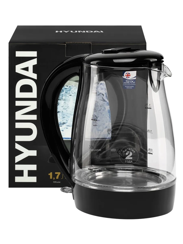 Чайник HYK-G2011 1,7л 2200Вт черный (стекло) Чайник HYK-G2011 1,7л 2200Вт черный (стекло)