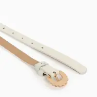 Ремень женский тонкий, 110&times;1.8 см, пряжка металл, белый