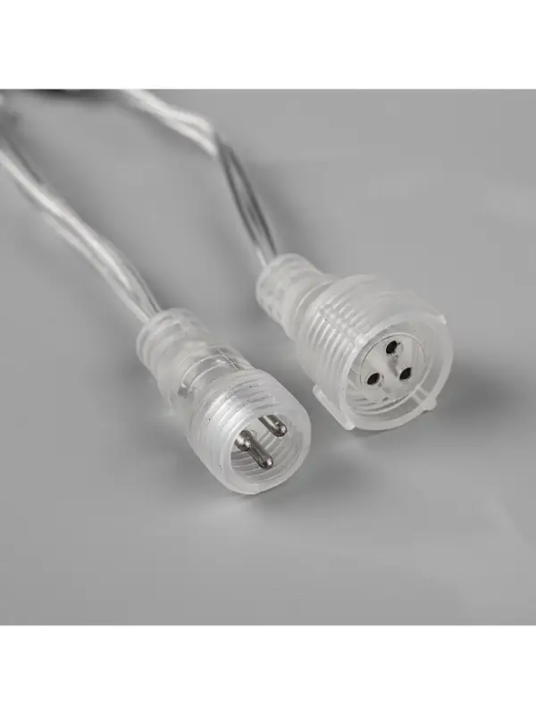 Гирлянда &laquo;Бахрома&raquo; 3&times;0.6 м, IP44, УМС, прозрачная нить, 160 LED, свечение белое, мерцание белым, 220 В