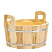 Шайка - таз для бани и сауны &laquo;Термо&raquo;, 12 л, деревянная, пластиковая вставка, &laquo;Добропаровъ&raquo;