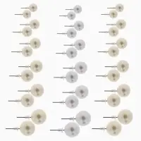 Серьги пусеты 18 пар &laquo;Рэйчел&raquo;, бусина d=5-12 мм, молочно-белые