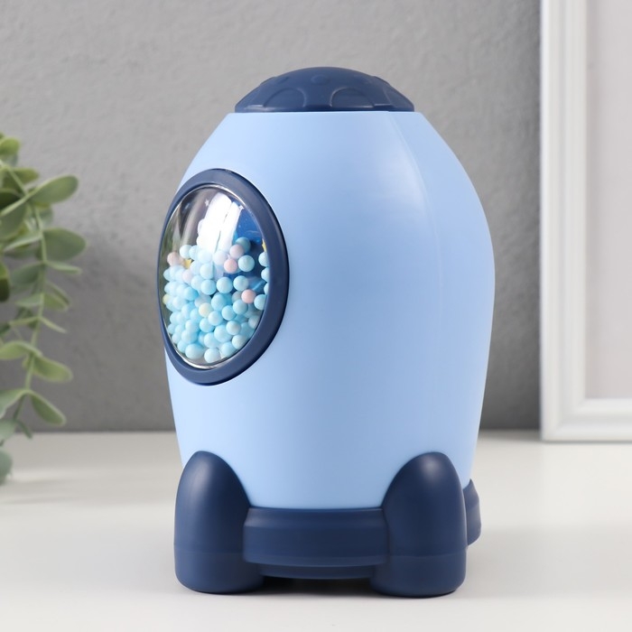 Копилка пластик  Копилка пластик "Ракета" сейфовый замок МИКС 9,5х9,5х16,5 см