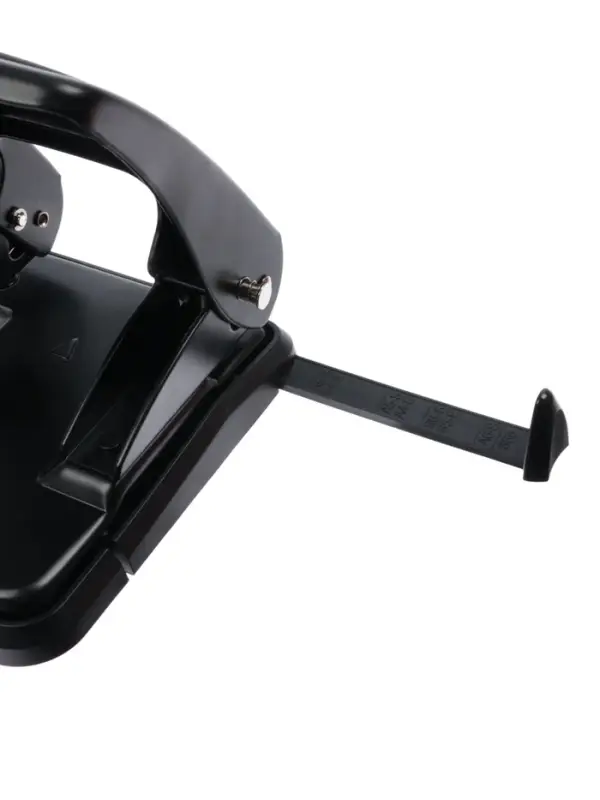 Дырокол металлический, 40 листов, с линейкой, чёрный