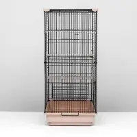 Клетка для шиншиллы &laquo;Пижон&raquo; №10, разборная, 58&times;40&times;88, бежевая