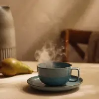 Чайная пара SL Home &laquo;Аззура&raquo;, 2 предмета: чашка 300 мл, блюдце d=16.7 см, фарфор, бирюзовая