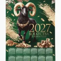 Календарь 2027, настенный, А1 &laquo;Богатый&raquo;