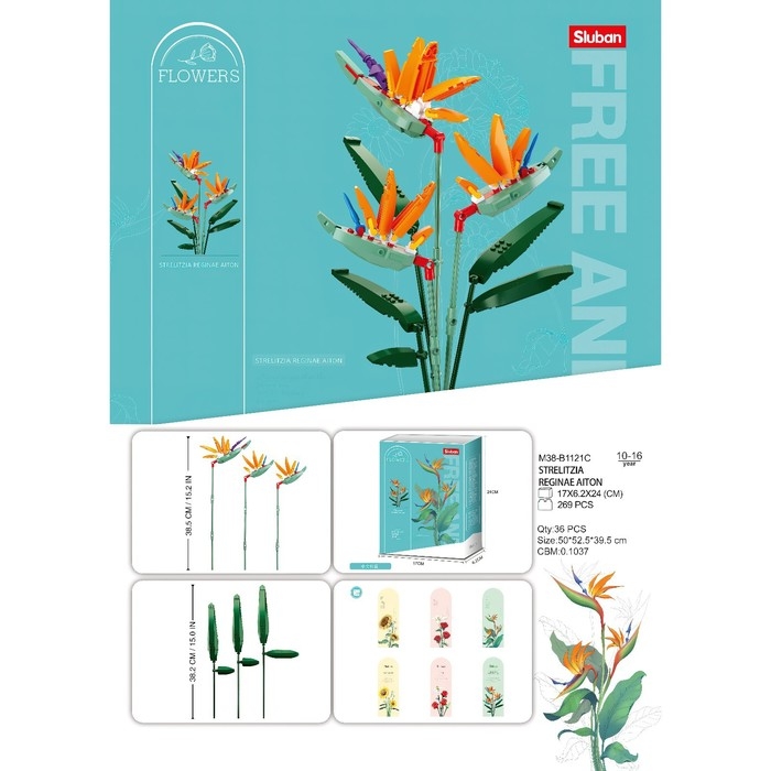 Конструктор «Цветы. Цветочная композиция», 269 деталей Конструктор «Цветы. Цветочная композиция», 269 деталей