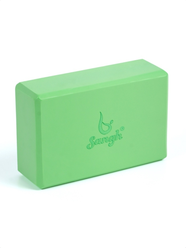 Блок для йоги 23 х 15 х 7,5 см, вес 120 гр, цвет зеленый Блок для йоги 23 х 15 х 7,5 см, вес 120 гр, цвет зеленый