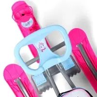 Снегокат &laquo;Тимка спорт 4-1&raquo; Единорог, со спинкой, голубой, розовый, ТС4-1 М/ЕР Nika Kids