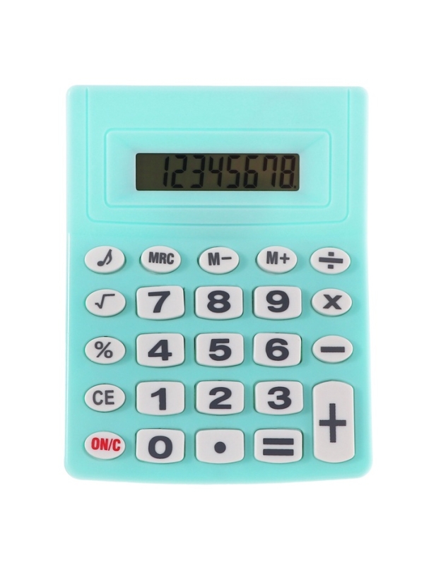 Калькулятор настольный 08-разрядный, зеленый Калькулятор настольный 08-разрядный, зеленый