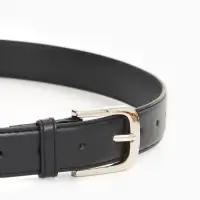 Ремень женский, 110&times;2.8 см, пряжка металл, серебристая, чёрный