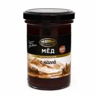 Мед натуральный с чагой, 300 г, стекло Мед натуральный с чагой, 300 г, стекло