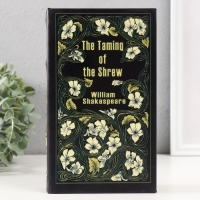 Сейф-книга дерево кожзам "Укрощение строптивой. Уильям Шекспир" цветы тиснение 21х13х5 см