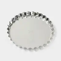 Форма для выпечки, d=20.6 см, h=2.1 см, малая, жесть, серебристая