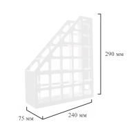 Лоток вертикальный Attache Line 75мм прозрачный 240х75х290мм