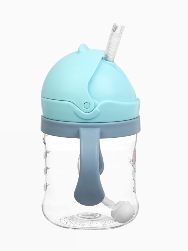 Mum&Baby, Поильник- непроливайка с трубочкой, зайка, голубой SL-07275C