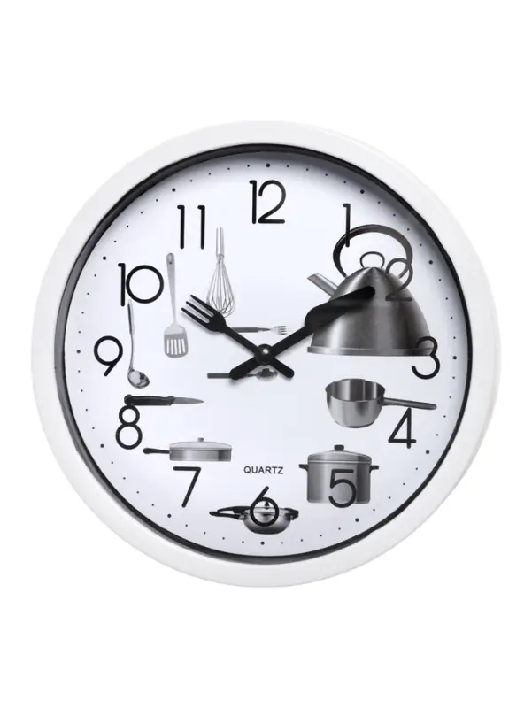 Часы настенные классические &laquo;Кухонные приборы&raquo;, для кухни, плавный ход, d=20 см