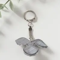 Брелок "Сова полярная с расправленными крыльями" (барельеф) , 4,1см