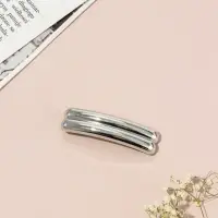 Заколка - автомат для волос QF &laquo;Рокси&raquo; полосы, 7 см, серебро