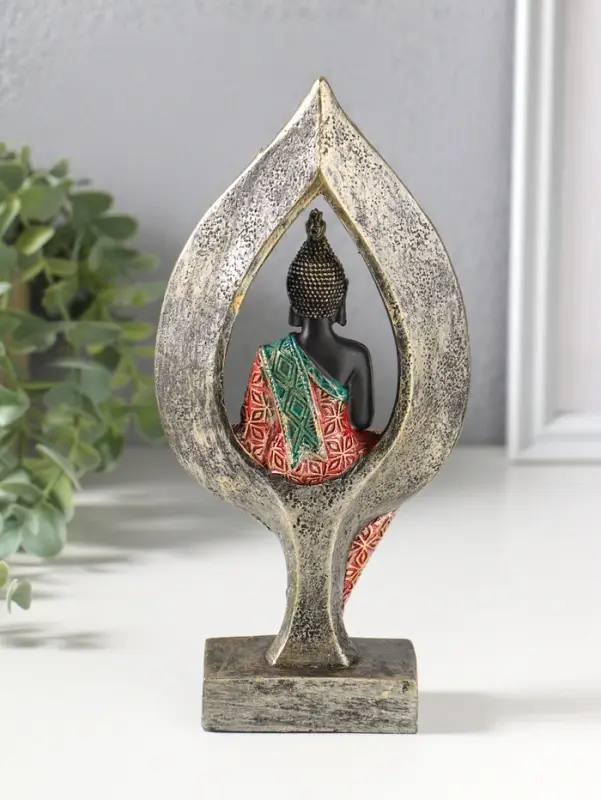 Сувенир полистоун "Будда в ярком одеянии в капле" 4,6х10х20,7 см