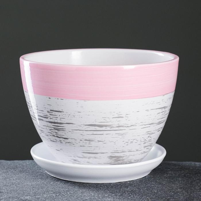 Горшок цветочный Акварель розовая 1,65 л Горшок цветочный Акварель розовая 1,65 л