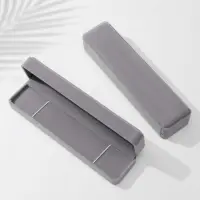 Футляр бархатный под браслет, цепочку, часы &laquo;Пенал&raquo;, 22&times;5.2&times;3.5 см, (полезная часть 21.3&times;4 см), серый