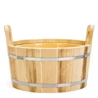 Шайка - таз для бани и сауны &laquo;Термо&raquo;, 12 л, деревянная, пластиковая вставка, &laquo;Добропаровъ&raquo;