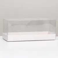 Коробка с прозрачной крышкой &laquo;под рулет&raquo; 30&times;12&times;12 см Кондитерская упаковка