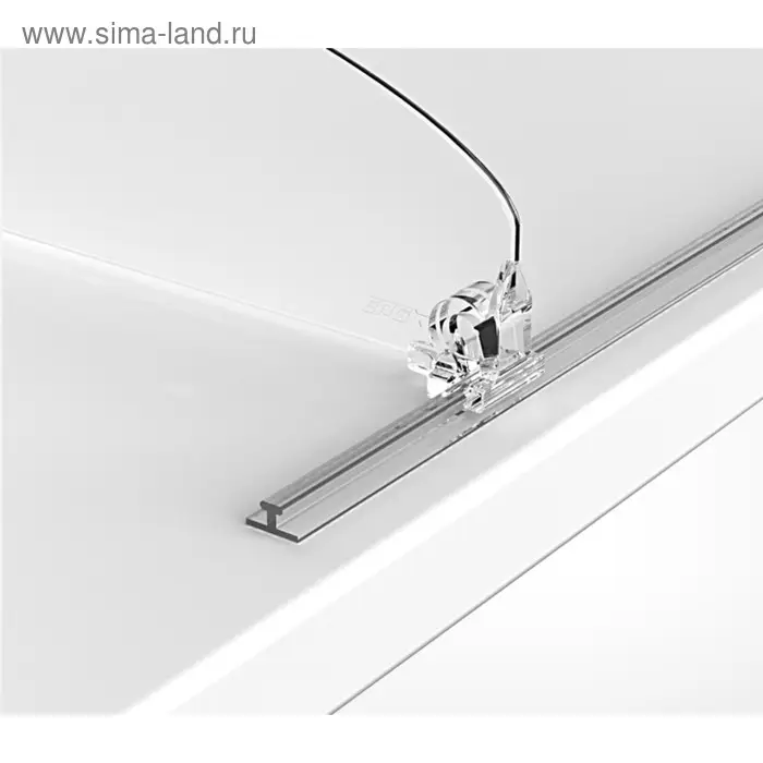 Т-профиль пластиковый для крепления разделителей на полке, 1000×10×10 мм, прозрачный Т-профиль пластиковый для крепления разделителей на полке, 1000×10×10 мм, прозрачный