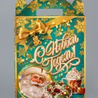 Подарочная коробка новогодняя Вкус детства 17 х 7 х 25,5 см Подарочная коробка новогодняя Вкус детства 17 х 7 х 25,5 см