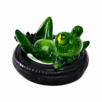 Садовая фигура 14 х 13 х 9,5 см "Лягушка в шине" Водоплавающая Садовая фигура 14 х 13 х 9,5 см "Лягушка в шине" Водоплавающая