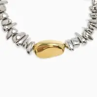 Браслет 3 нити "Каменнное сердце", цвет золотисто-серебристый Браслет 3 нити "Каменнное сердце", цвет золотисто-серебристый